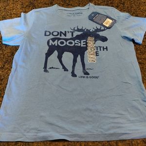 Boys Life is Good moose T shirt NWT